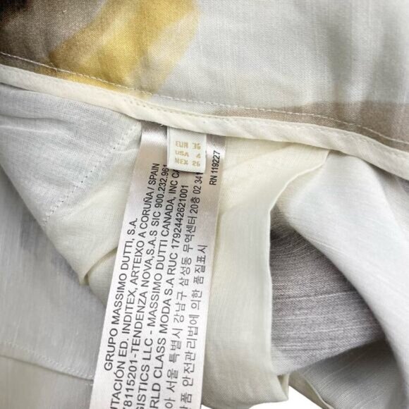 NWT MASSIMO DUTTI Limited Edition Linen Blend Animal Print Pant 4 + SLIGHT FLAW - Picture 9 of 9